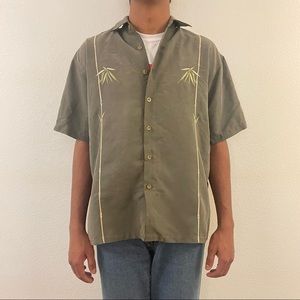 DADDY VACATION SHIRT WITH KNITTED BAMBOO DESIGN